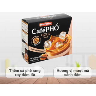 {Date 2026} Cà phê sữa MacCoffee Café Phố Gold 3in1 Hộp 10 gói x 29g = 290g