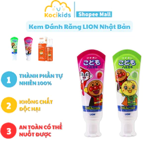 Kem đánh răng LION cho bé nuốt được làm từ các thành phần tự nhiên, an toàn cho bé