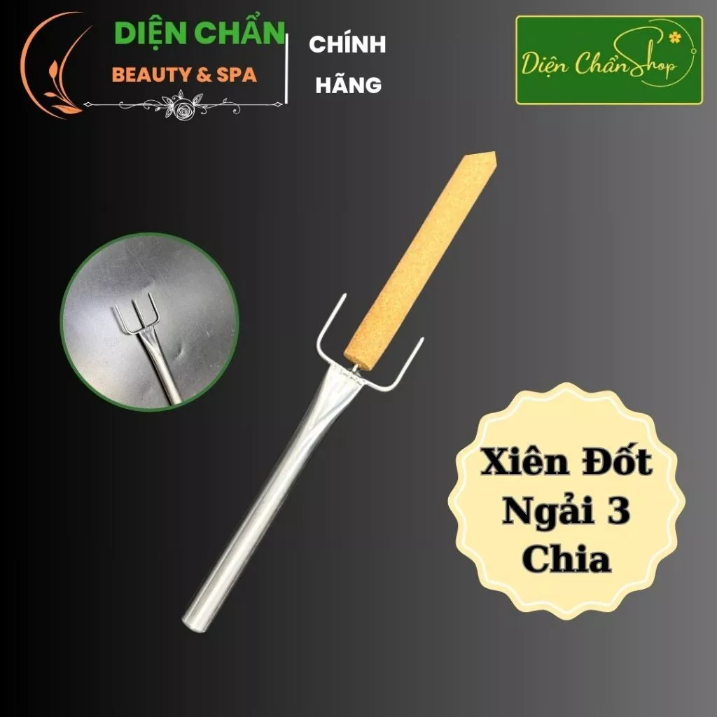 Dĩa Xiên Điếu Ngải Cứu Hơ Ba Cây - Dụng Cụ Hơ NgảI Cứu