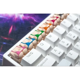 Keycap resin Baikainai sắc màu trang trí bàn phím cơ gaming