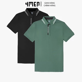 Áo thun polo nam thêu Look Hot Be Cool 4MEN PO120 form Slimfit, chất cá sấu cotton co giãn, dễ phối đồ, nổi bật