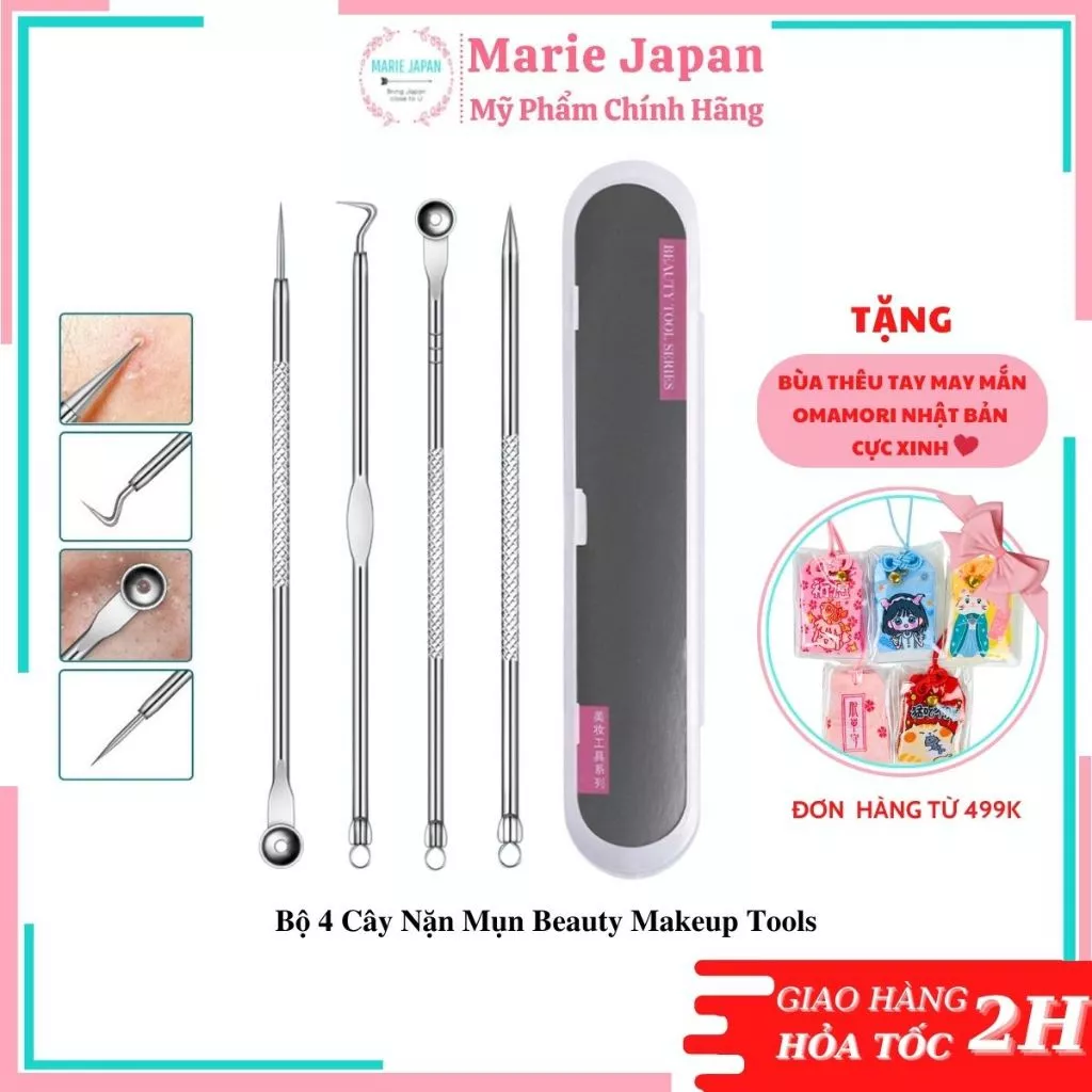 Bộ 4 Cây Nặn Mụn Beauty Makeup Tools