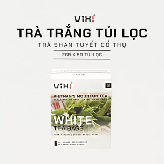 Trà trắng túi lọc ViXi từ trà Shan Tuyết cổ thụ hộp 160gr 80 túi lọc