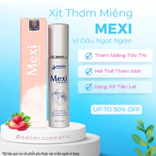 Xịt Thơm Miệng MEXI DÂU TÂY - Hơi Thở Thơm Mát, Hết Hôi Miệng, Phòng Ngừa Viêm Lợi & Chân Răng | Dung Tích 15ml