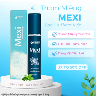 Xịt Thơm Miệng MEXI BẠC HÀ - Giúp Hơi Thở Thơm Mát, Hết Hôi Miệng, Phòng Ngừa Viêm Lợi & Chân Răng | Dung Tích 15ml