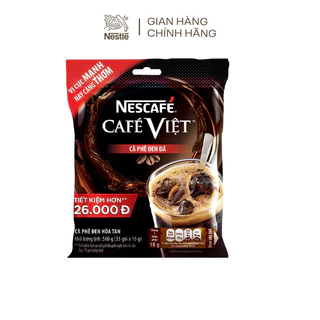 [tặng 3 gói)cà phê hòa tan Nescafé café Việt cà phê đen đá (Bịch 35 gói x 16g)