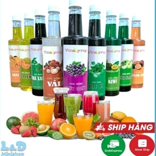 Siro VinaSyrup Chai 750ml - Syrup Làm Trà Trái Cây Đủ Các Mùi Vị Dâu, Đào, Măng Cụt, Kiwi, Mãng Cầu, Nho,Việt Quất