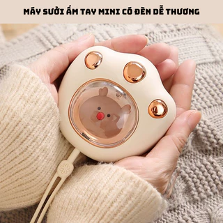 Máy sưởi mini cầm tay hình chân mèo pin 2400mAH,ấm siêu nhanh,nhỏ gọn bỏ túi mang theo người