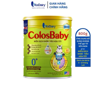 Sữa ColosBaby BIO Gold 0+ lon (400g,800g) cho trẻ 0-12 tháng có tích điểm  .