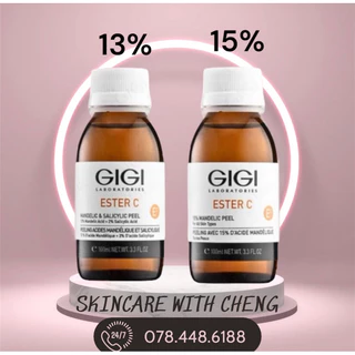 [Full 100ml] Peel làm sáng và căng bóng da GiGi Ester C Mandelic 15% / Mandelic 13% & Salicylic 2% 100ml