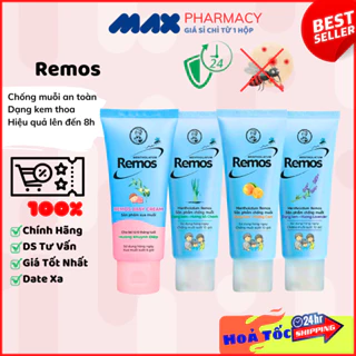 Kem thoa da chống muỗi, ngăn ngừa muỗi đốt Remos Rohto Mentholatum tuýp 70g - Maxpharmacy