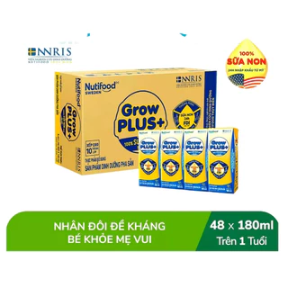 Thùng 48 Hộp SBPS Nutifood GrowPLUS+ Sữa Non (Vàng) 180ml.