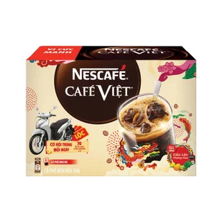 Cà phê hòa tan NESCAFÉ CAFÉ VIỆT Cà Phê Đen Đá (Hộp 15 gói x16g)