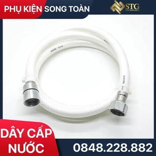 Dây Cấp Nước Dùng Cho Vòi Xịt & Vòi Sen - Ống Nhựa + Tán Ren 21 Đồng Thau Mạ Crom - Chiều Dài 120cm & 150cm