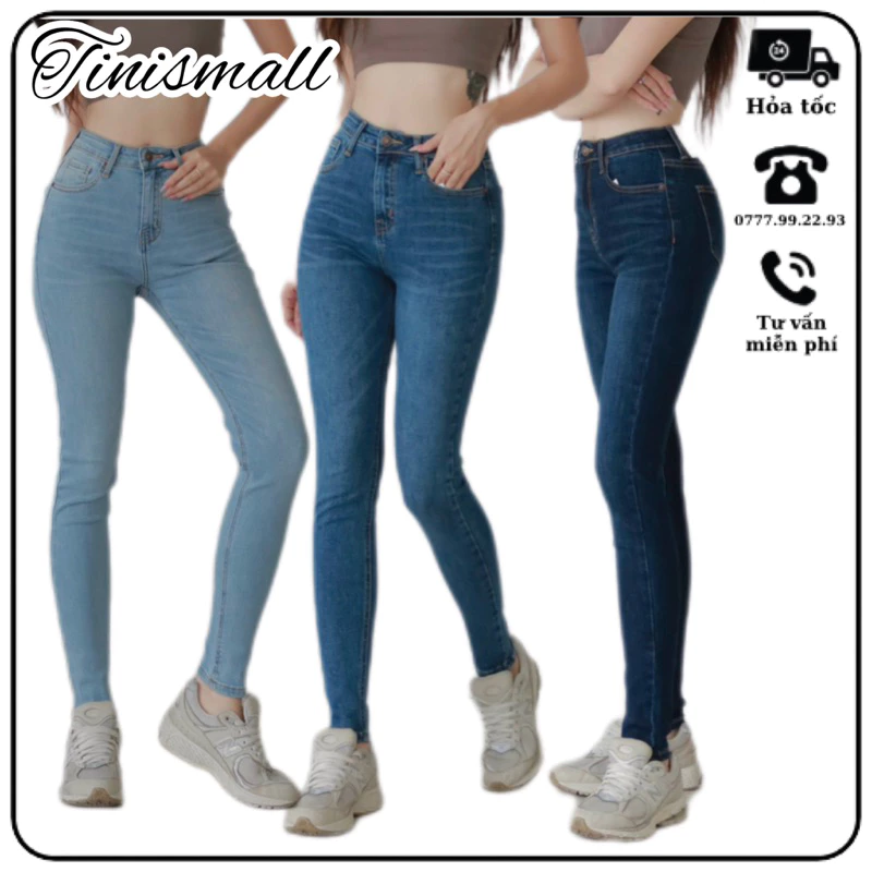 Quần Jean nữ skinny lưng cao và co giãn (4 màu)