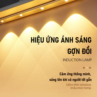 Đèn LED trang trí AMOS điều chỉnh độ sáng, Đèn cảm ứng nhà bếp, tủ quần áo siêu sáng siêu mỏng dung lượng pin cao