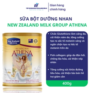 Sữa Bột New Zealand Milk Group Athena Lon 400g - Sữa Dưỡng Nhan Collagen, Glutathione Giúp Đẹp Da, Mờ Nám, Chống Lão Hóa