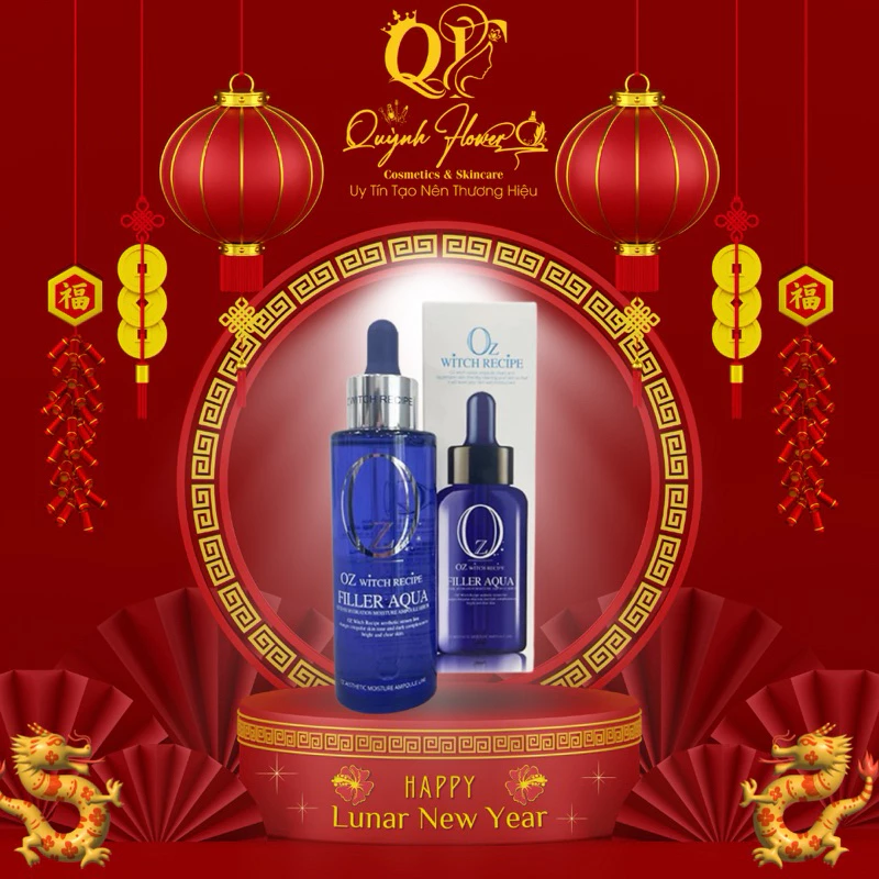 Serum Cấp ẩm oz Filler Aqua Kết Hợp Peptide Witch Recipe 60ml - Căng Bóng Dưỡng Ẩm Da - QF_COSMETICS