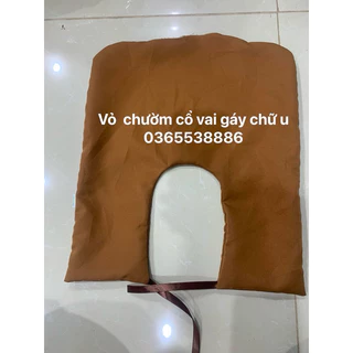 vỏ túi chườm cổ vai gáy chữ U có  khóa kéo thay giặt tiện lợi