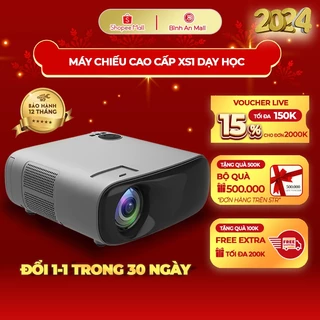 Máy Chiếu Mini KAW XMAX10 (XS1) Dạy Học Full HD 4k Độ Sáng Cao, Kết Nối Điện Thoại Máy Tính, Wifi, Bluetooth