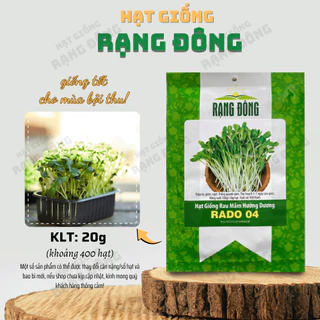 Hạt giống Mầm Hướng Dương Rado 04 (20g~400 hạt) giòn ngọt, nhanh thu hoạch, dễ trồng - Hạt giống Rạng Đông