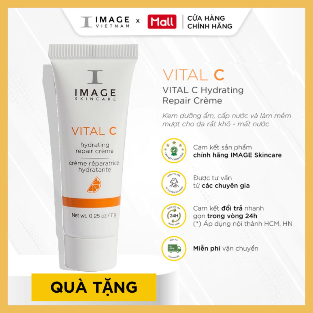 [QUÀ TẶNG] Minisize Kem dưỡng ẩm cấp nước và làm mềm cho da IMAGE SKINCARE VITAL C Hydrating Repair Crème 7g