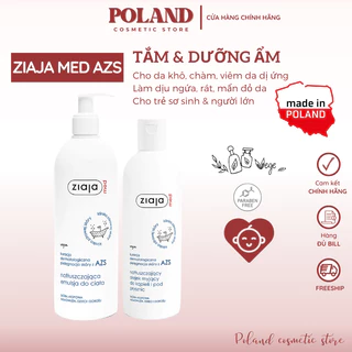 Dầu tắm & nhũ tương Ziaja Med Atopic chăm sóc & dưỡng ẩm cho da nhạy cảm, khô, ngứa, bong tróc, chàm, viêm cơ địa