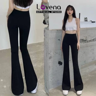 Quần Ống Loe Nữ Cạp Cao Dáng Dài , Quần Legging Nữ Ôm Ống Loe Form Xinh Tôn Dáng