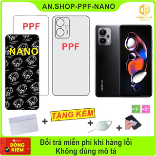 Miếng dán PPF-NANO Xiaomi Redmi Note 12T Pro dán màn hình - dán lưng