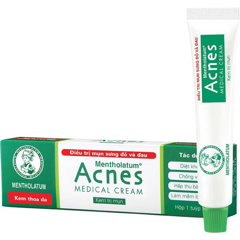 Kem mụn Acnes Medical Cream (Tuýp 18g) Giúp làm giảm mụn sưng đỏ và đau, giúp giảm mụn bọc và mụn mủ, mụn sưng viêm.