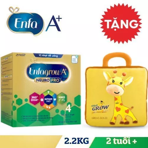 [Tặng 01 Bộ mền gối Hươu ] Sữa bột Enfagrow A+ - 2.2kg Neuropro 4 Vị nhạt dễ uống