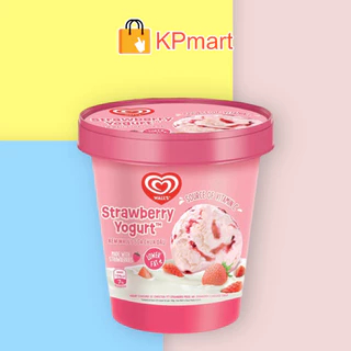 Kem hộp sữa chua dâu Wall's Strawberry Yogurt 750ML