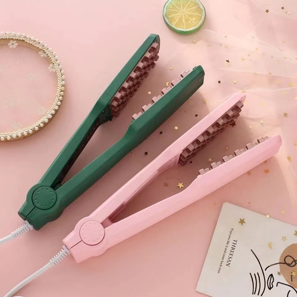 Máy Dập Xù, Bấm Tóc, dập Phồng Chân Tóc Bản Vuông Có điều Chỉnh Nhiệt độ