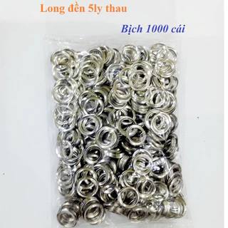 Long đền 5mm (Đệm lót mặt sau dành chokhoen ore bọc lỗ tròn, khuy mắt cáo) Bằng thau không gỉ Bịch 1000 cái