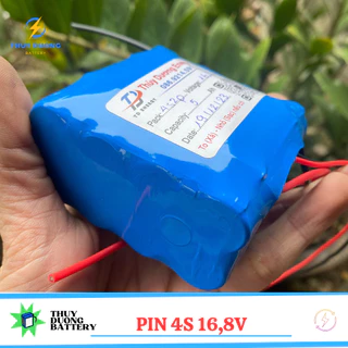 [TDB] Khối pin 4s 16,8V kèm mạch bảo vệ dùng cho loa, đèn, quạt...