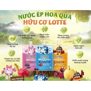 Nước Dinh Dưỡng Lotte Từ Hoa Quả Và Rau Củ Organic Giúp Bé Phát Triển Chiều Cao, Ăn Ngon Miệng, Tăng Cường Sức Khỏe