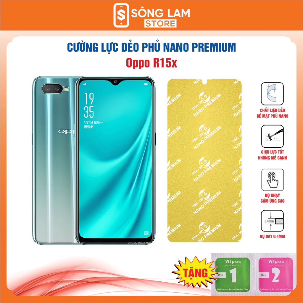 Cường lực Oppo R15x dẻo phủ Nano Premium chống xước bảo vệ màn hình - Sông Lam Store