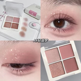 Bảng phấn mắt Gege Bear, phấn mắt 4 ô nội địa trung makeup tông cam hồng nâu C9 - Sammi beauty