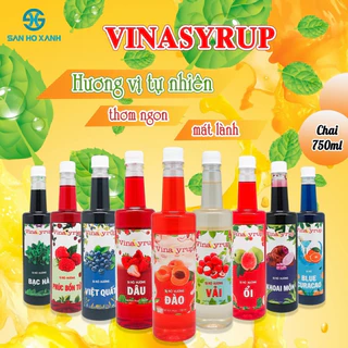 Siro Vina Syrup Chai 750ml - Syrup Làm Trà Trái Cây Đủ Các Mùi Vị