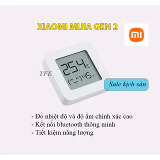 Ẩm kế Bluetooth Xiaomi Mijia Gen 2 - Đồng hồ đo nhiệt độ độ ẩm thông minh