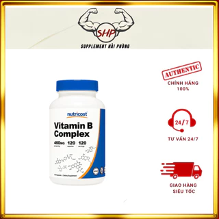 Nutricost Vitamin B Complex 460mg Bổ Sung Vitamin Nhóm B Toàn Diện Bảo Vệ Sức Khỏe (120 Viên) tại Supplement Hải Phòng