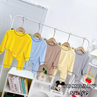 D05 full size (8-26kg) - BỘ DÀI TAY TRƠN THUN LẠNH MINKYMOM CHO BÉ TRAI BÉ GÁI