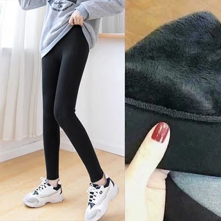 Quần Nỉ Lót Lông Quần Legging Mùa Đông Siêu Âm Lưng Cao Giữ Nhiệt Legging ôm  vải dày dặn