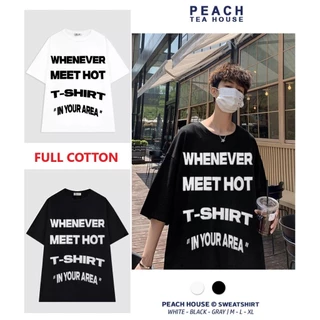 Áo thun nam tay lỡ, áo phông nữ chất cotton phom rộng oversize, áo unisex phong cách hot tren xuân hạ thu đông