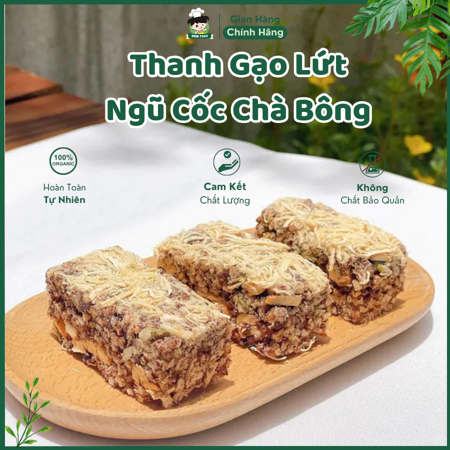 ✅[HÀNG LOẠI 1] Thanh Cơm Gạo Lứt Chà Bông Dinh Dưỡng Eatclean Hộp 300g, Ăn Vặt Ngon Healthy, Thanh Ngũ Cốc Mix Hạt