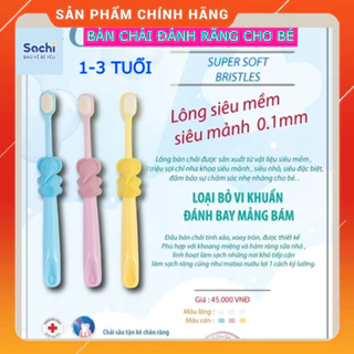 Bàn chải đánh răng cho bé SACHI Elephant ion for kids từ 1-3 tuổi - Bàn chải lông tơ mềm cho bé 1-3 years old