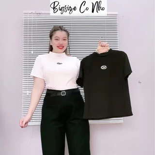 Áo thun babytee tay ngắn cổ trụ bigsize nữ dáng vừa ôm tôn dáng đơn sắc gân tăm basic hottrend thời trang xuân hè -G234