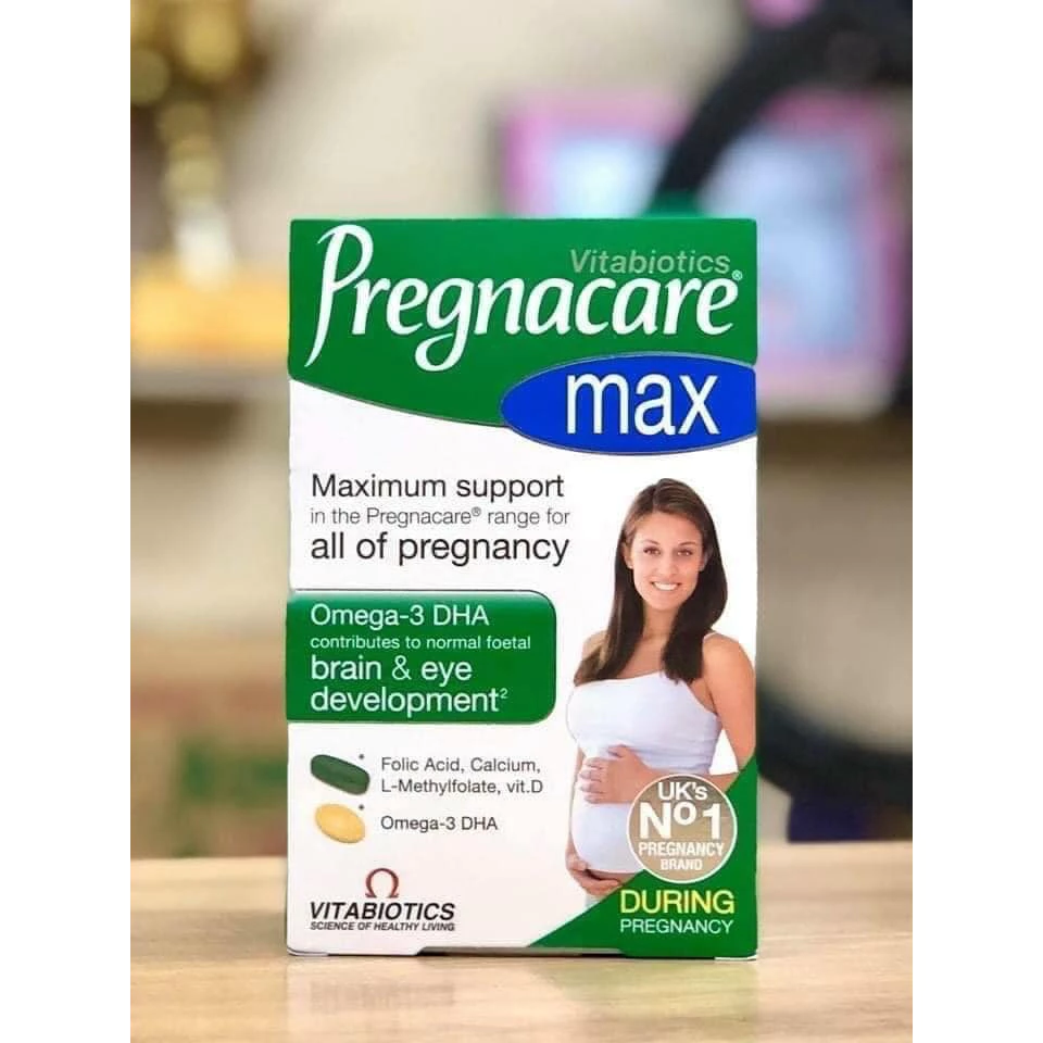 Vitamin bổ bầu Anh Pregnacare Max hàng chính hãng bổ sung các vitamin cần thiết cho mẹ và thai nhi