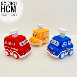 [CÓT NHẤN] Đồ chơi biệt đội xe ô tô cứu viện dành cho bé thích mô hình xe school bus, xe cảnh sát, xe cứu hoả HY703