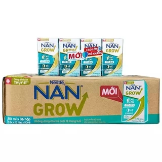 Thùng Sữa Nan Grow pha sẵn 36 hộp -110ml ,24 hộp -180ml (date t12/2024)